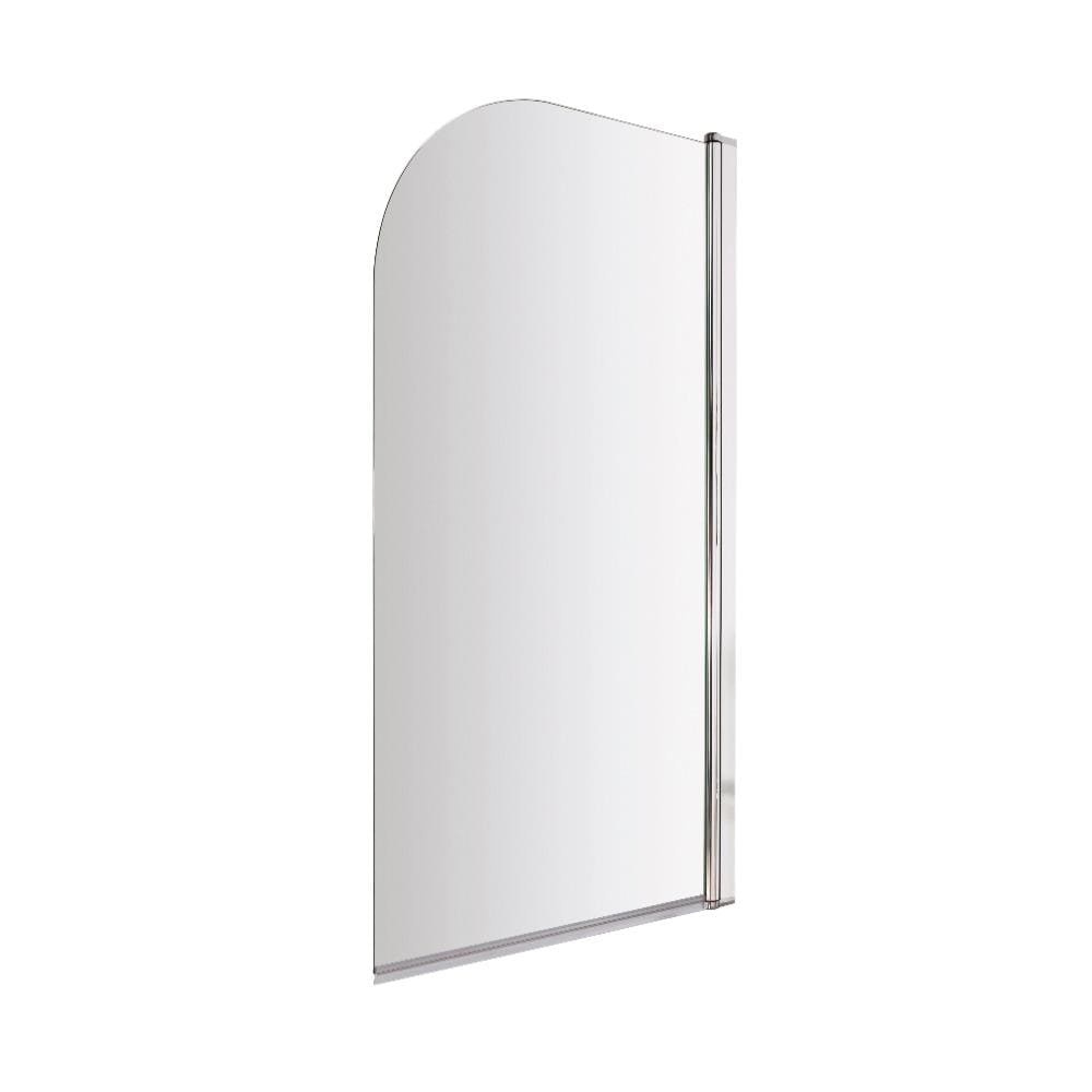 Aquarius Bathrooms Bath Screen Aquarius LevAqua Curved 6mm Hinged Bath Screen 1400 x 800mm