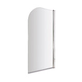 Aquarius Bathrooms Bath Screen Aquarius LevAqua Curved 6mm Hinged Bath Screen 1400 x 800mm