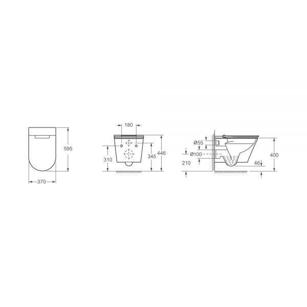 Imex Arco Wall Hung Rimless Smart Toilet