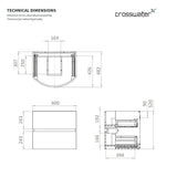 Crosswater Wall Mounted Vanity Unit Crosswater Svelte Wall Hung Vanity Unit with Basin