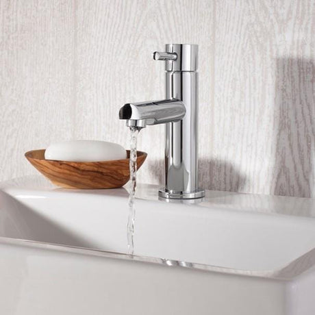 Crosswater Cloakroom Tap Crosswater Kai Lever Mini Mono Basin Mixer Tap in Chrome