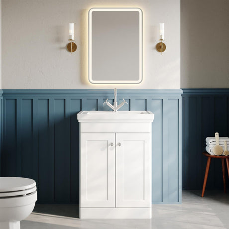 Aquarius Leighton 500mm Floor Standing Two Door Vanity Unit with Basin