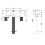 Crosswater Wall Mounted Basin Tap Crosswater Limit 3 Hole Wall Mounted Basin Mixer Tap