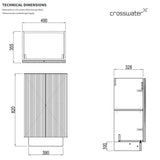 Crosswater Floor Standing Vanity Unit Crosswater Limit 500mm Floorstanding Vanity Unit with Ceramic Basin