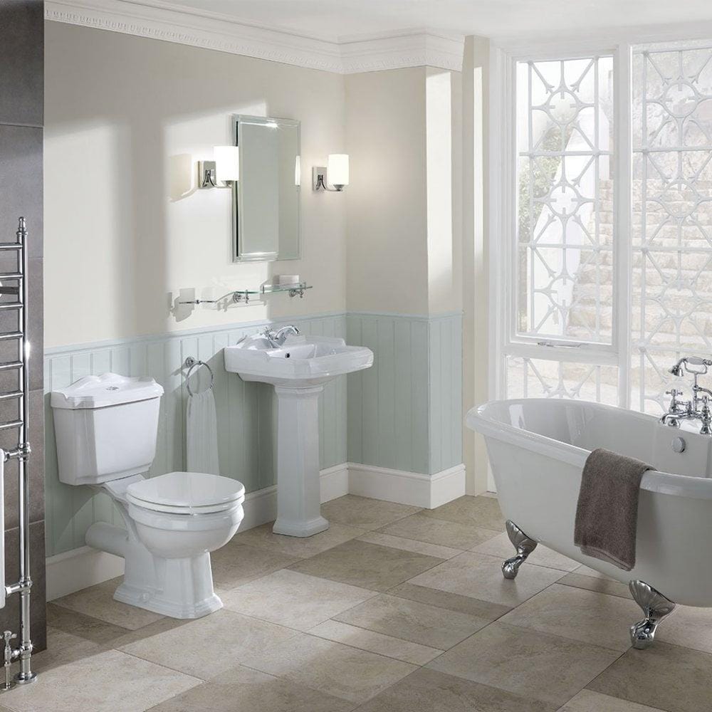 Eastbrook Close Coupled Toilet Eastbrook Belgravia Traditional Close Coupled Toilet with Soft Close Seat