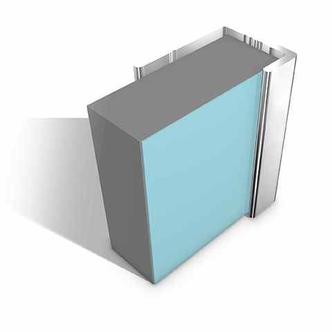 Multipanel Wall Panel 2450mm / Polished Silver Multipanel Wall Profile - L-Shaped End Cap - Type C - 2450mm/2750mm