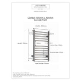 JIS Ladder Rail JIS Sussex Camber Vertical Stainless Steel Curved Heated Towel Rail