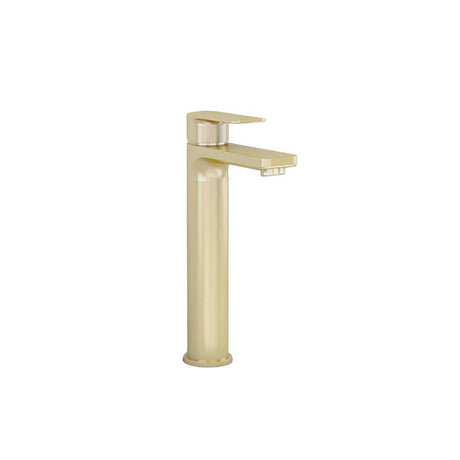Imex Mono Basin Tap Brushed Brass Imex Suburb Tall Basin Mixer Tap with Universal Waste