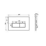 Saneux Flushe 2.0 Square Stainless Steel Flush Plate