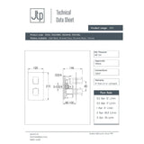 JTP Concealed Shower Valve JTP HIX 1 Outlet, 2 Handle Thermostatic Concealed Shower Valve
