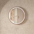 Crosswater Illuminated Mirror 500mm / Brushed Bronze Crosswater Infinity Round Framed LED Illuminated Mirror