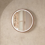 Crosswater Illuminated Mirror 500mm / Brushed Bronze Crosswater Infinity Round Framed LED Illuminated Mirror