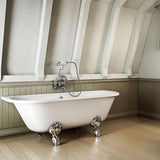 Burlington Back To Wall Freestanding Bath Burlington Avantgarde Back To Wall Traditional Bath in Gloss White