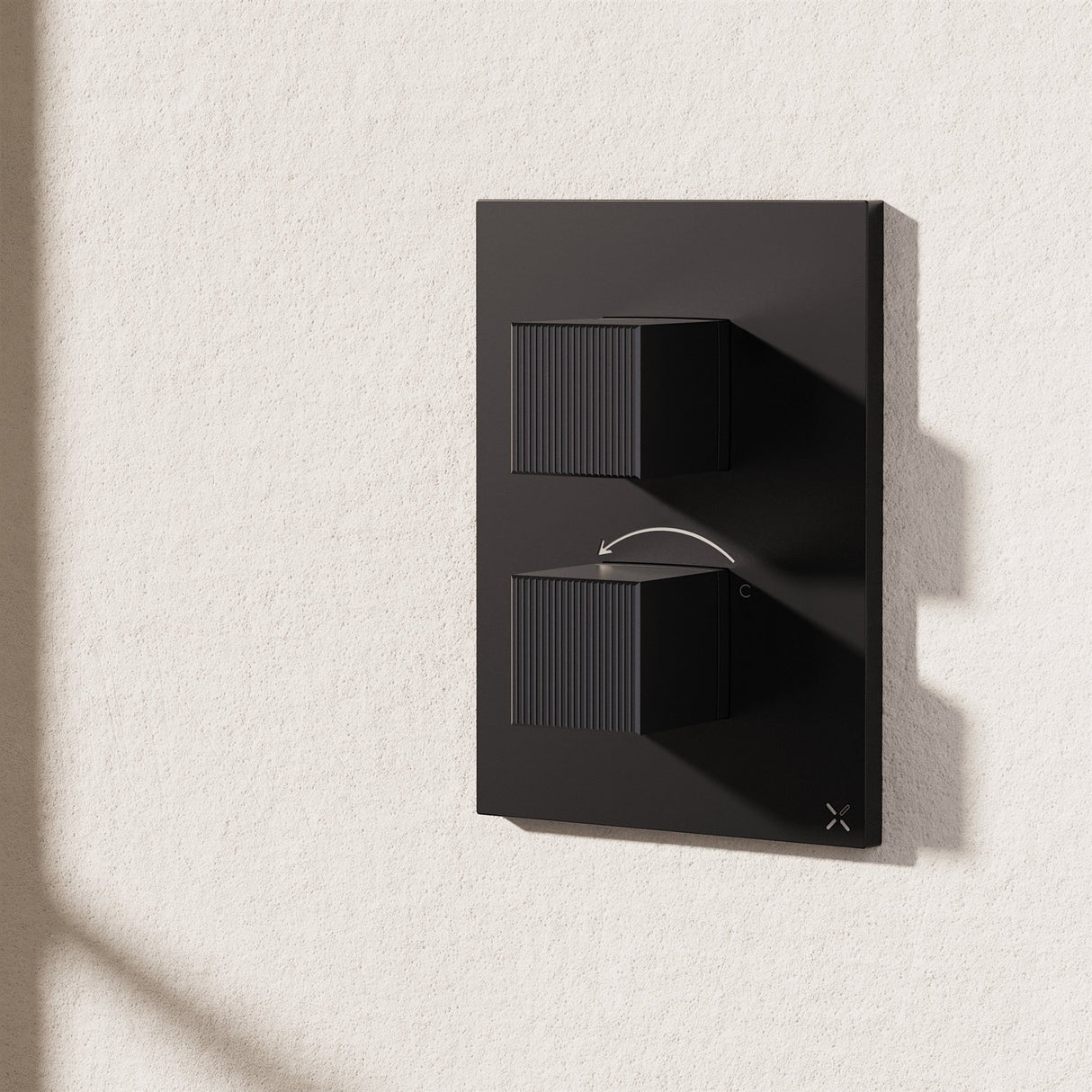 Crosswater Concealed Shower Valve Matt Black Crosswater Limit Crossbox 1 Outlet Trimset