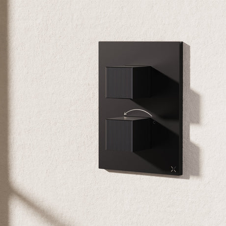 Crosswater Concealed Shower Valve Matt Black Crosswater Limit Crossbox 1 Outlet Trimset