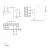 Aquarius Bathrooms Wall Mounted Basin Tap Aquarius Tetra Wall Mounted 2 Tap Hole Basin Mixer Tap