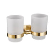 Aquarius Tumbler Holder Aquarius Auro Double Tumbler Holder in Brushed Brass