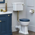 Burlington Low Level Toilet 520mm / Lever / Gold Burlington Regal Comfort Height Low Level Toilet