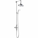 Aquarius Bathrooms Exposed Shower Set Aquarius Clarence Traditional Fixed Head Exposed Shower with Rigid Riser and Handset in Chrome