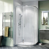 Crosswater Quadrant Shower Enclosure Crosswater Kai 6 Quadrant Single Door Shower Enclosure 900 x 900mm - Silver