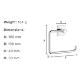 Smedbo Toilet Roll Holder Smedbo Beslagsboden Square Self-Adhesive Toilet Roll Holder
