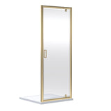 Aquarius Bathrooms Pivot Shower Door Brushed Brass / 760mm Aquarius Urbano 6mm Pivot Shower Door