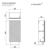 Crosswater Floor Standing Vanity Unit Crosswater Limit 400mm Cloakroom Floor Standing Single Door Vanity Unit in Warm Stone with 1 Tap Hole Basin