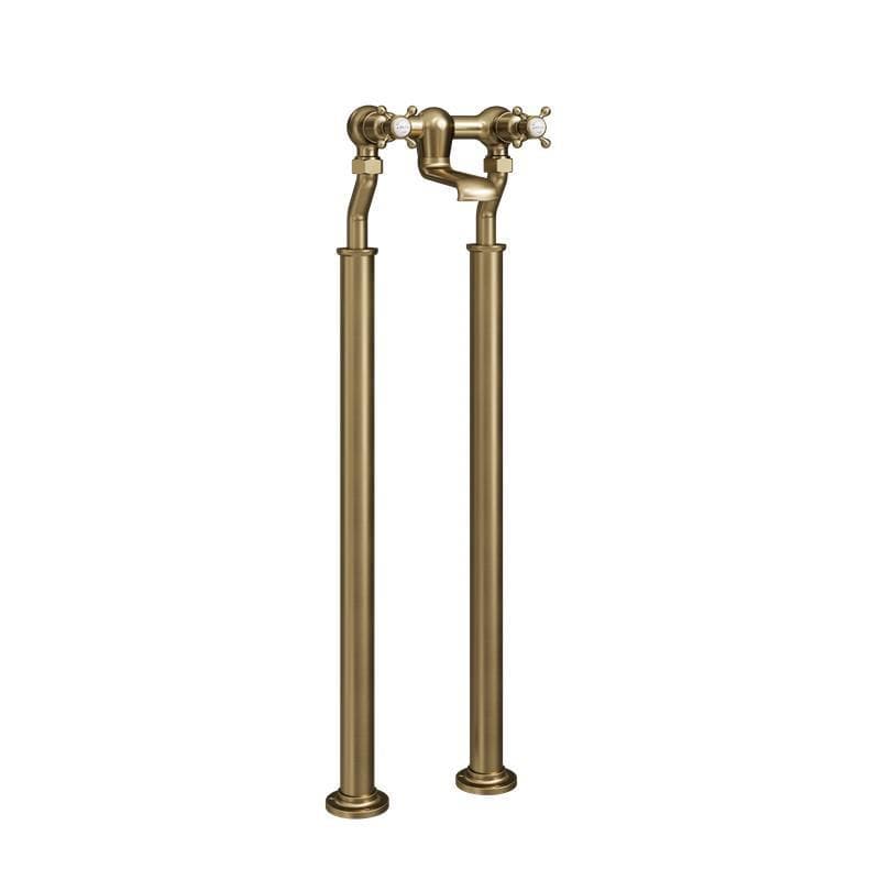 Crosswater Freestanding Bath Filler Brushed Brass Crosswater Belgravia Floor Standing Bath Filler