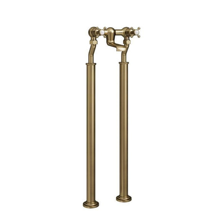 Crosswater Freestanding Bath Filler Brushed Brass Crosswater Belgravia Floor Standing Bath Filler