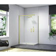 Merlyn Sliding Shower Door Brushed Brass / 1700mm Merlyn Ionic Frameless Sliding Shower Door