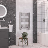 Eastbrook Wendover Curved Vertical Heated Towel Rail in Chrome