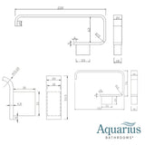 Aquarius Bathrooms Accessory Set Aquarius FT 3 Piece Bathroom Accessory Pack