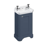 Burlington Cloakroom Vanity Unit Burlington Single Door 500mm Freestanding Cloakroom Vanity Unit in Blue