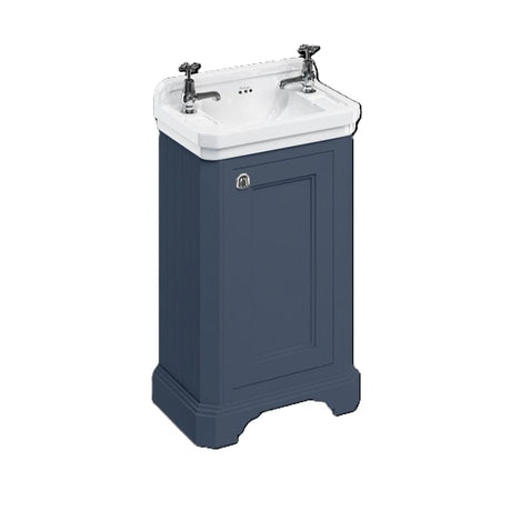 Burlington Cloakroom Vanity Unit Burlington Single Door 500mm Freestanding Cloakroom Vanity Unit in Blue