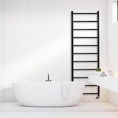 JIS Ladder Rail Black / Central Heating JIS Sussex Ardingly Vertical Stainless Steel Heated Towel Rail