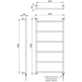 Vogue Ladder Rail Vogue Vivid Straight Heated Towel Rail in Chrome