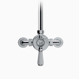 Mira Exposed Shower Set Mira Realm Traditional Exposed Thermostatic Shower Valve Set with Riser Kit, Showerhead and Handset in Chrome