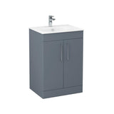 Imex Floor Standing Vanity Unit Imex Croma Floor Standing Double Door 600mm Vanity Unit with 1 Tap Hole Basin