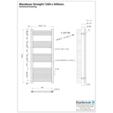 Eastbrook Ladder Rail Eastbrook Wendover Straight Heated Towel Rail in Chrome