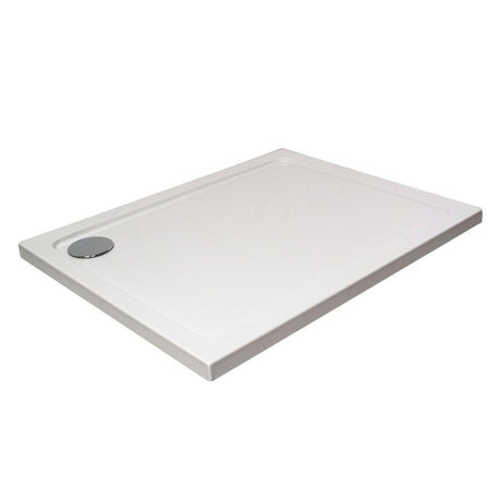 Aquarius Bathrooms Rectangle Shower Tray Aquarius Urbano Rectangular 45mm Stone Resin Shower Tray in White