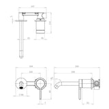 Britton Mono Basin Mixer Tap Britton Hoxton 2.0 2 Hole Wall Mounted Mixer Tap in Brushed Brass