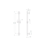 Saneux Concealed Shower Set Saneux COS 2 Outlet, 2 Handle Concealed Shower Valve Kit with 3 Function Handset, Shower Head and Slider Rail