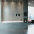 Crosswater Bath Screen Brushed Stainless Steel / Right Handed / 90 Degree Opening Crosswater Optix 10 Bathscreen Single with Inline Panel 900mm