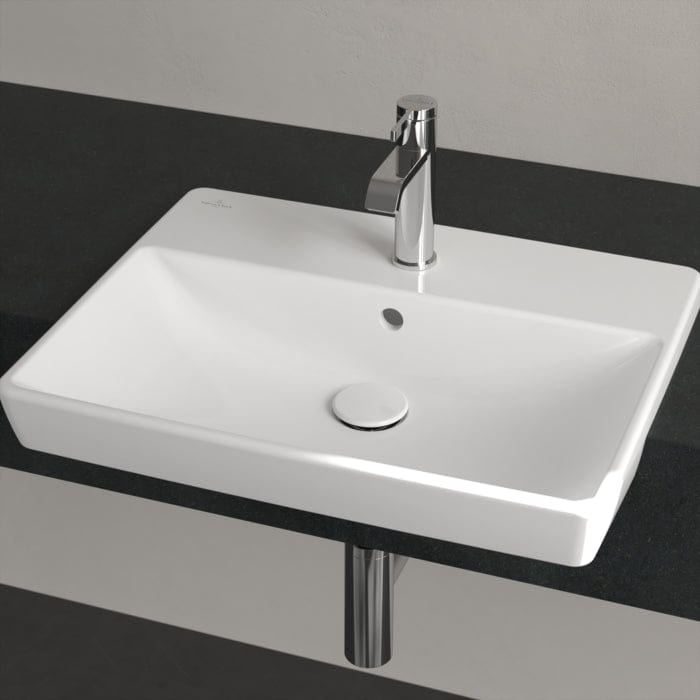 Villeroy & Boch Semi-Recessed Basin Villeroy & Boch Avento 550mm Semi-Recessed Basin with Overflow in White Alpin