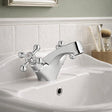 Aquarius Mono Basin Tap Aquarius Timeless Crosshead Handle Mono Basin Mixer Tap in Chrome