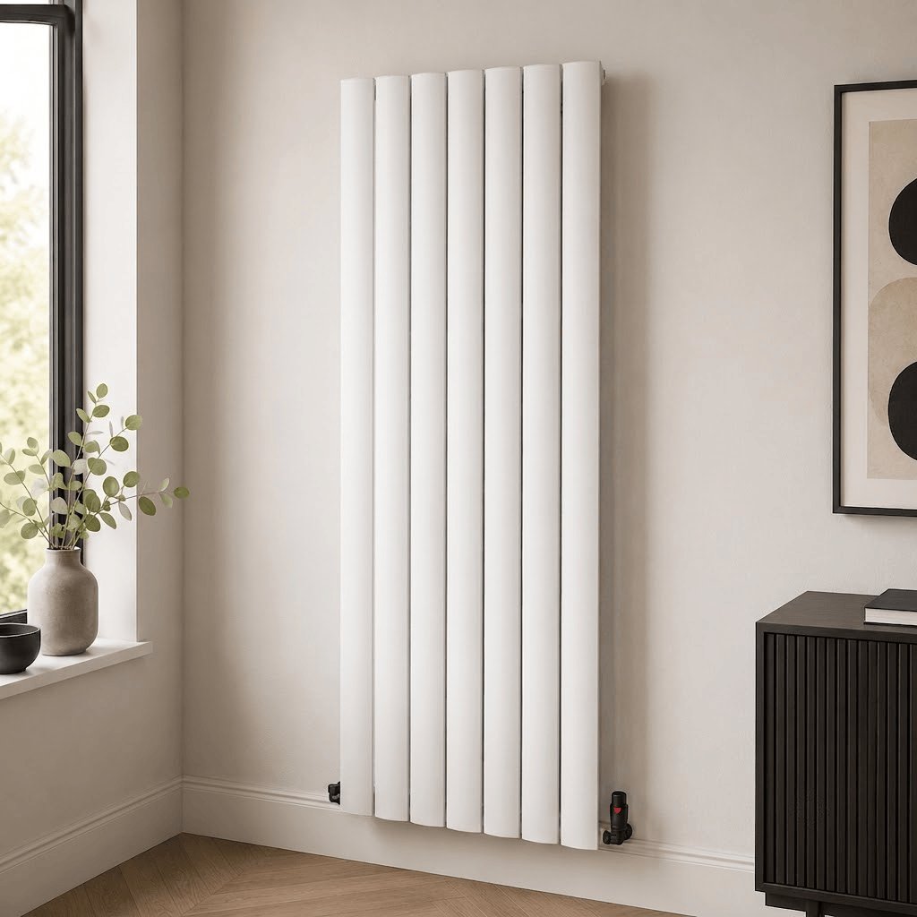 Aquarius Bathrooms Column Radiator 1800 x660mm / White Aquarius Wave Verical Panel Radiator