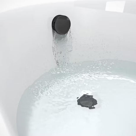 Aquarius Bath Waste Matt Black Aquarius FT Overflow Bath Filler and Easy Clean Waste
