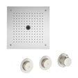 UK Bathroom Store Concealed Shower Set Brushed Nickel Crosswater Module Plus Push Shower Set 8 - 2 Outlet with Dual Outlet Recessed Shower Head