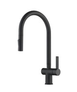 JTP Kitchen Tap Matt Black JTP VOS Single Lever Pull Out Kitchen  Mixer Tap