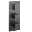 JTP Concealed Shower Valve Brushed Black JTP HIX 2 Outlet, 3 Handle Thermostatic Concealed Shower Valve